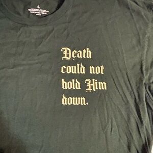 Graphic Tee - 'Death Could Not Hold Him Down' Black Men's Shirt